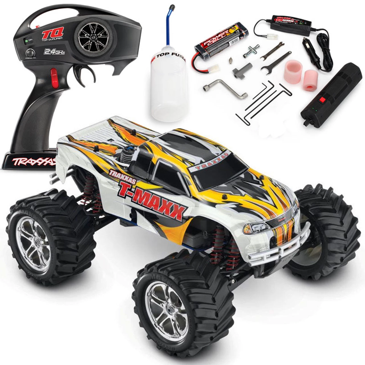 Traxxas T-Maxx 2.5 4WD Nitro RTR Monster Truck w/TQ 2.4GHz White 14 Traxxas T-Maxx 2.5 4WD Nitro RTR Monster Truck w/TQ 2.4GHz White - Image 12