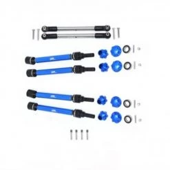 GPM Racing GPM Aluminum CVD Driveshafts and Front Steering Tie Rod for Maxx w/ WideMAXX (Blue)