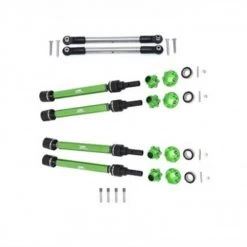 GPM Racing GPM Aluminum CVD Driveshafts and Front Steering Tie Rod for Maxx w/ WideMAXX (Green)