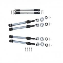 GPM Racing GPM Aluminum CVD Driveshafts and Front Steering Tie Rod for Maxx w/ WideMAXX (Gray Silver)