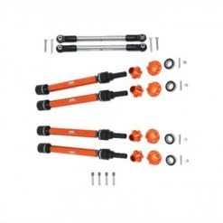 GPM Racing GPM Aluminum CVD Driveshafts and Front Steering Tie Rod for Maxx w/ WideMAXX (Orange)
