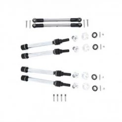 GPM Racing GPM Aluminum CVD Driveshafts and Front Steering Tie Rod for Maxx w/ WideMAXX (Silver)