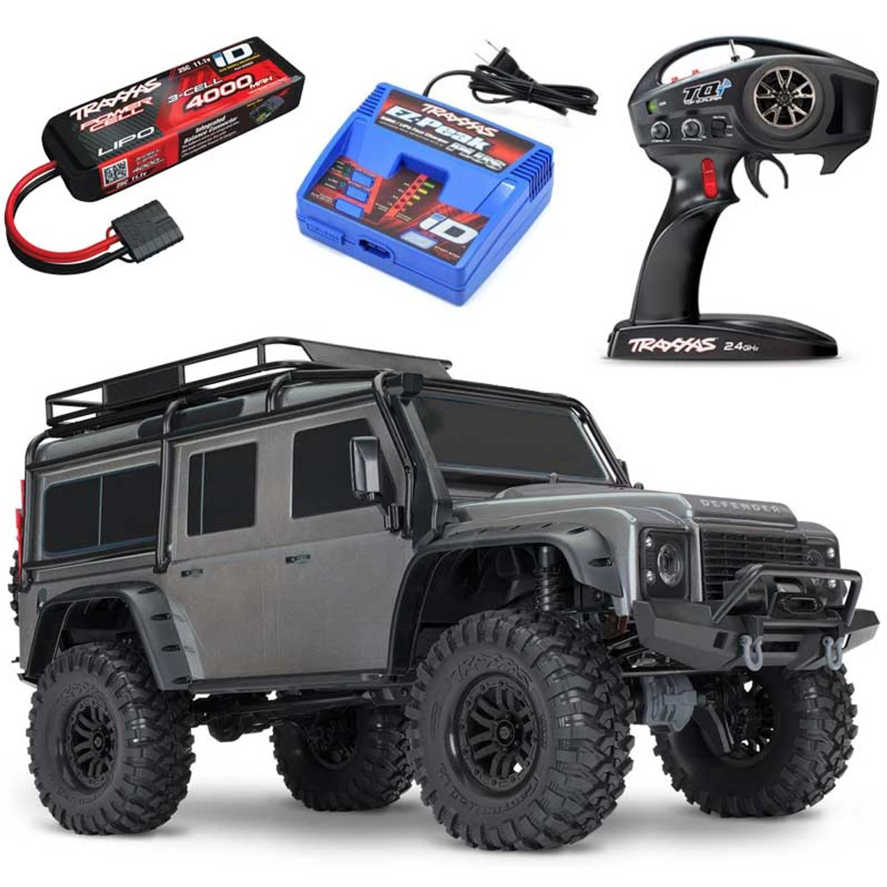 Traxxas TRX-4 Land Rover Defender RC 4x4 Rock Crawler RTR w/3S LiPo COMBO Silver 15 Traxxas TRX-4 Land Rover Defender RC 4x4 Rock Crawler RTR w/3S LiPo COMBO Silver - Image 13