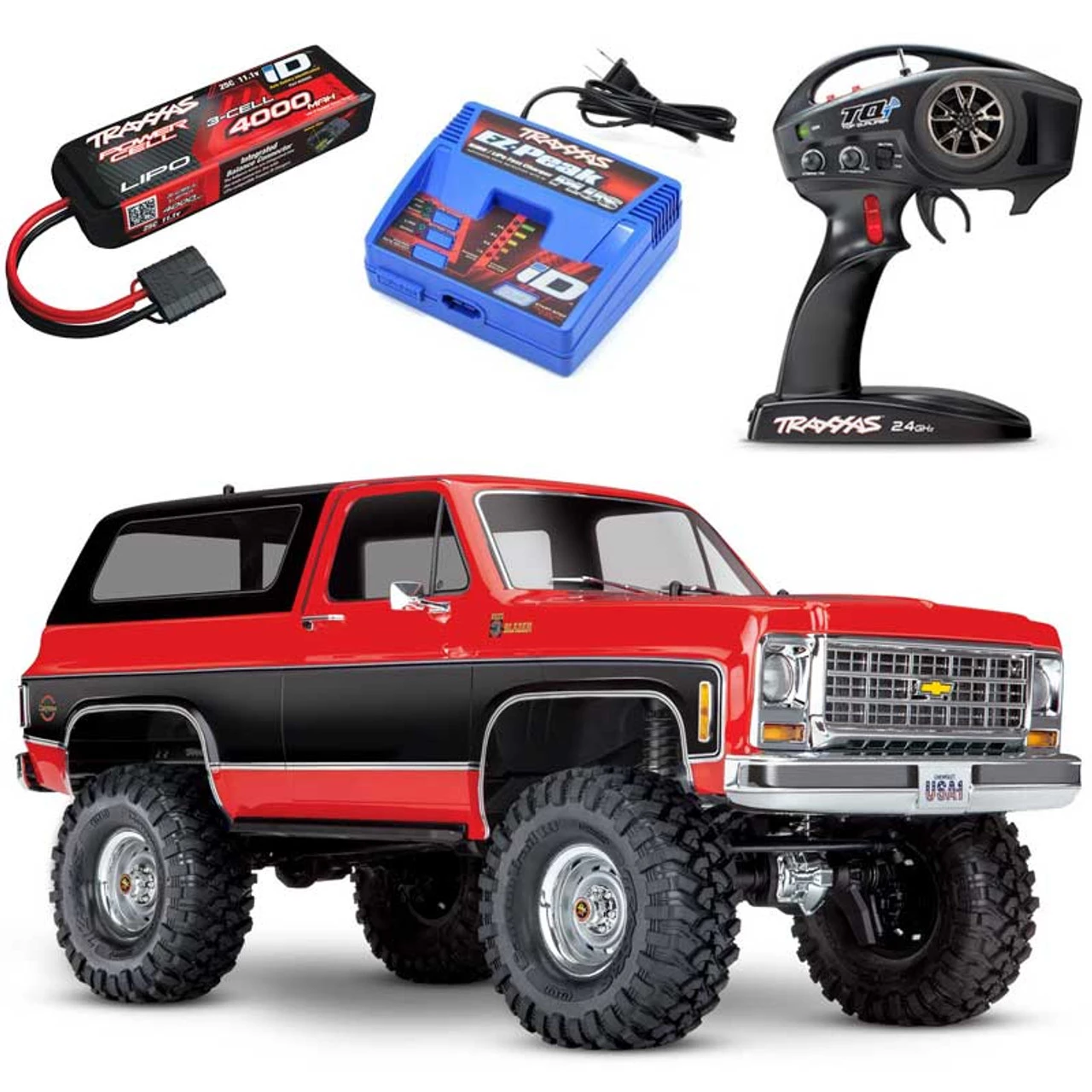 Traxxas TRX-4 Chevy K5 Blazer RC 4x4 Rock Crawler RTR w/3S LiPo COMBO Red 15 Traxxas TRX-4 Chevy K5 Blazer RC 4x4 Rock Crawler RTR w/3S LiPo COMBO Red - Image 13