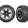 Traxxas 2.8" Anaconda Wheels, Assembled, RXT Black & Chrome: Rustler -Cars & Trucks Sales 6775X 93443.1656898144