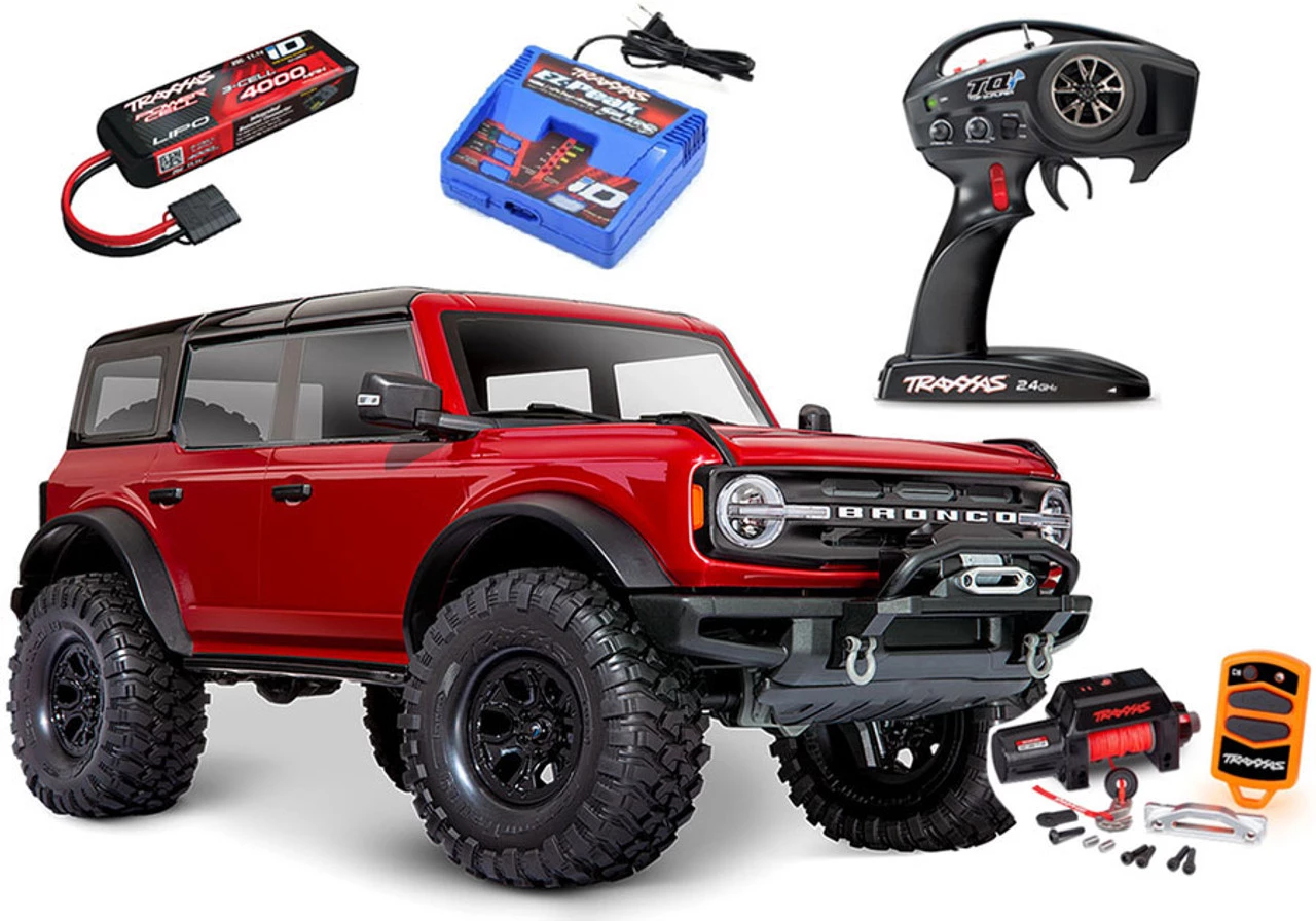 Traxxas TRX-4 2021 Ford Bronco 4WD RTR Crawler Trail Truck w/3s LiPo COMBO W/FREE WINCH KIT #8855 Red 13 Traxxas TRX-4 2021 Ford Bronco 4WD RTR Crawler Trail Truck w/3s LiPo COMBO W/FREE WINCH KIT #8855 Red - Image 11