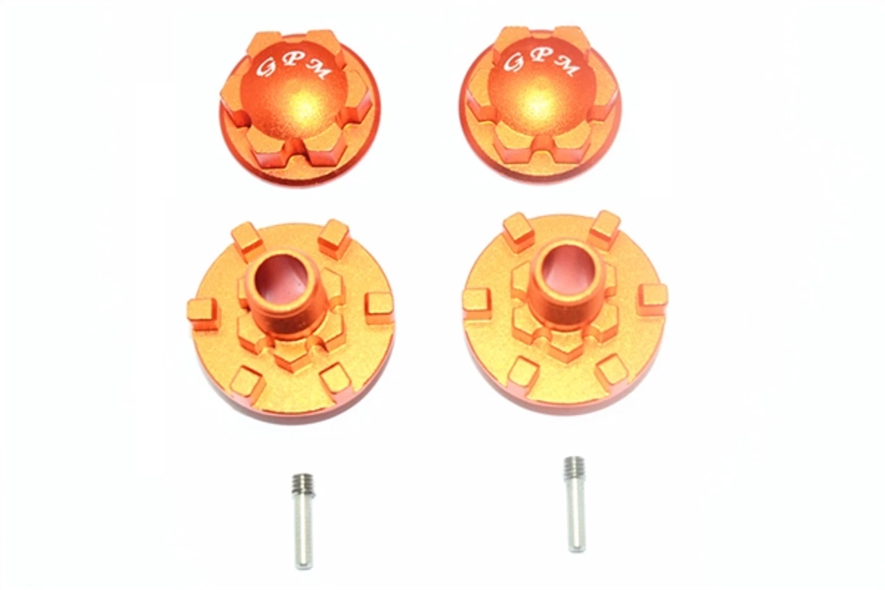 GPM Racing GPM Orange Aluminum Wheel Hex Claw & Locking Nuts for E-Revo 2.0 3 GPM Racing GPM Orange Aluminum Wheel Hex Claw & Locking Nuts for E-Revo 2.0