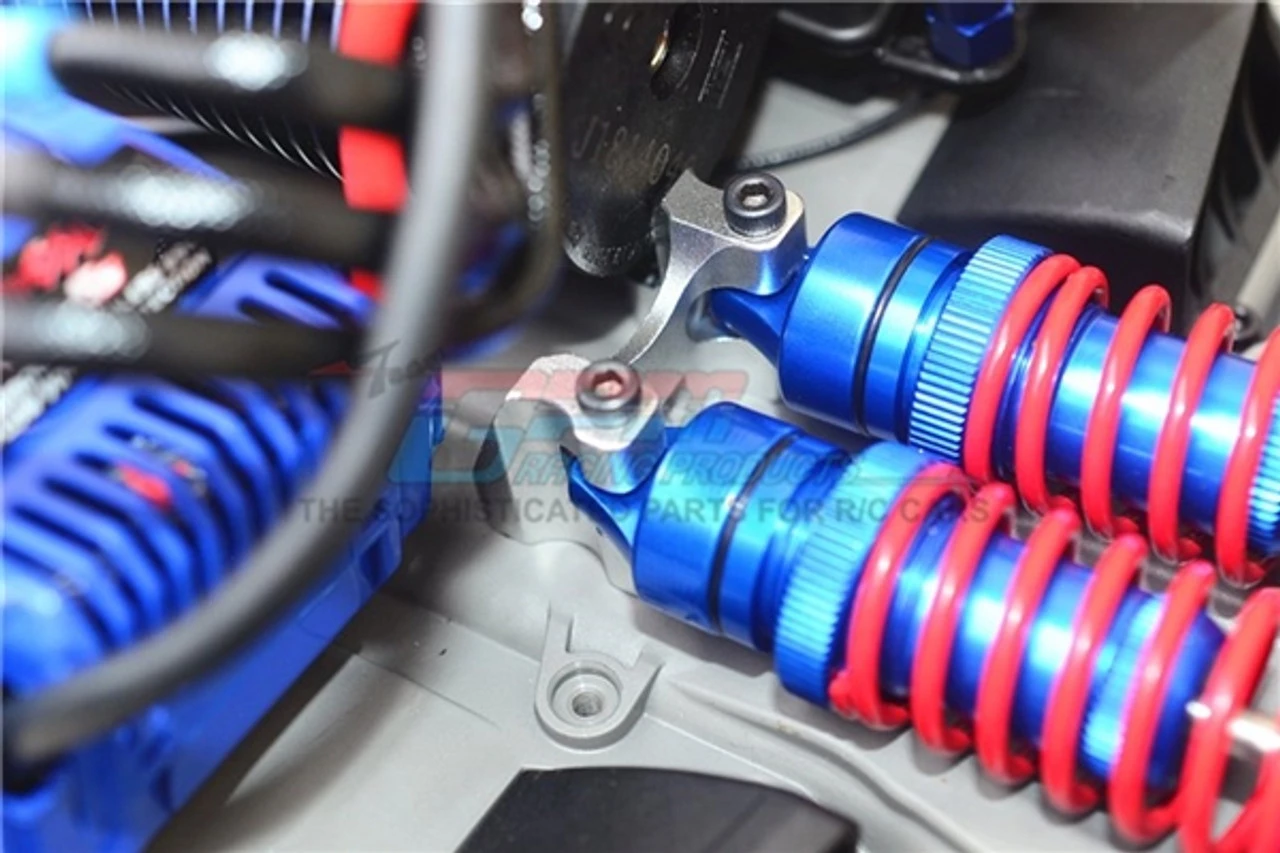 GPM Racing GPM Blue Aluminum Rear Shock Mount for E-Revo, Revo 3.3, Slayer, Summit 4 GPM Racing GPM Blue Aluminum Rear Shock Mount for E-Revo, Revo 3.3, Slayer, Summit - Image 2