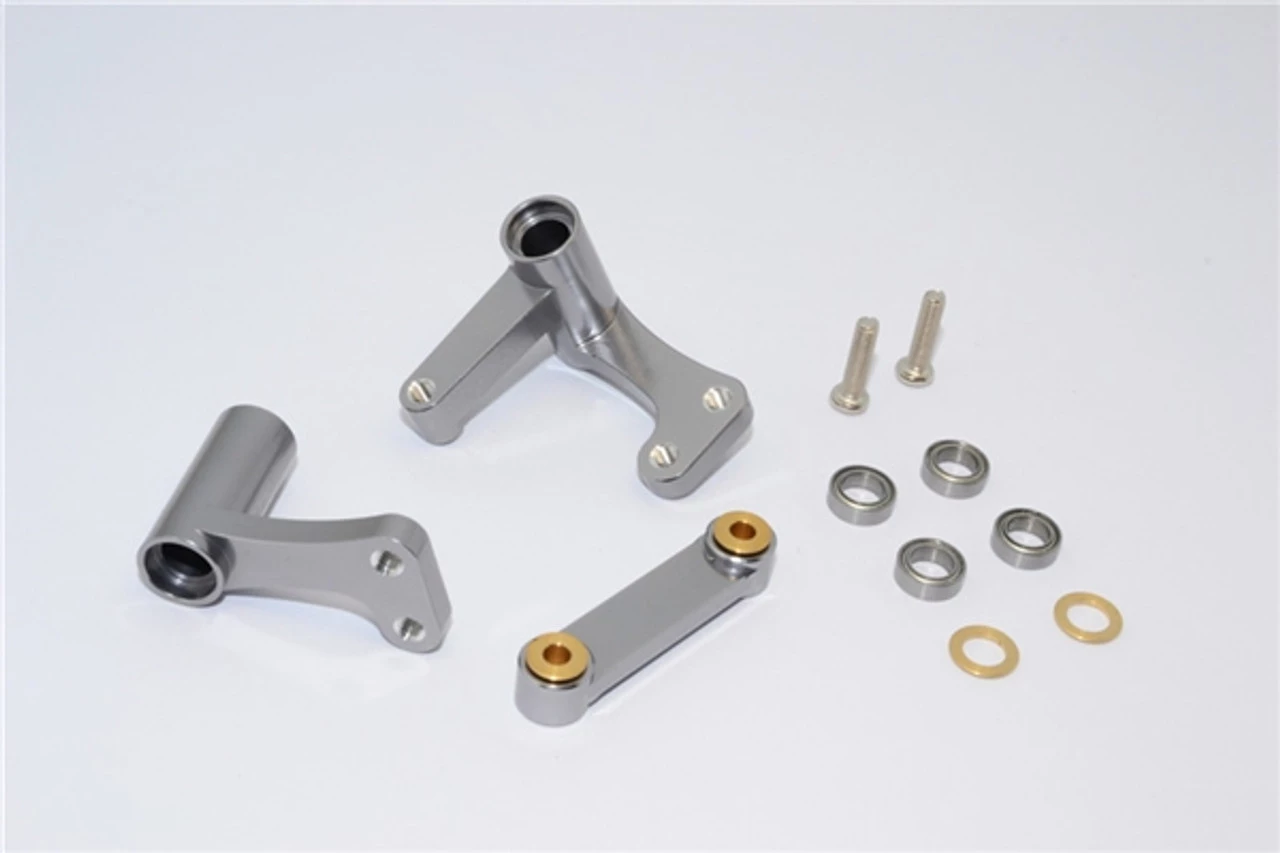 GPM Racing GPM Gunmetal Aluminum Steering Bellcranks for 2WD Rustler Slash Bandit 3 GPM Racing GPM Gunmetal Aluminum Steering Bellcranks for 2WD Rustler Slash Bandit
