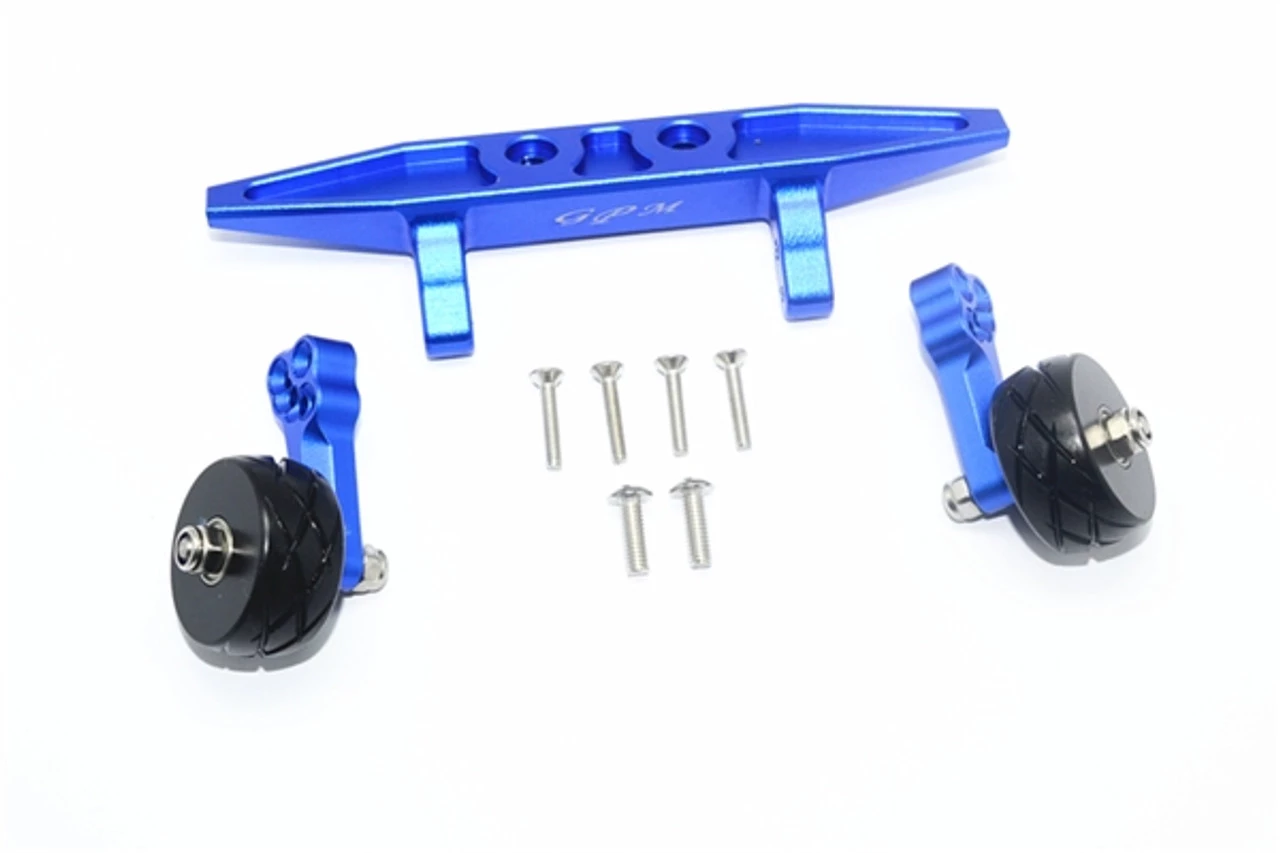 GPM Racing GPM Blue Aluminum Adjustable Wheelie Bar for Rustler 4x4 3 GPM Racing GPM Blue Aluminum Adjustable Wheelie Bar for Rustler 4x4