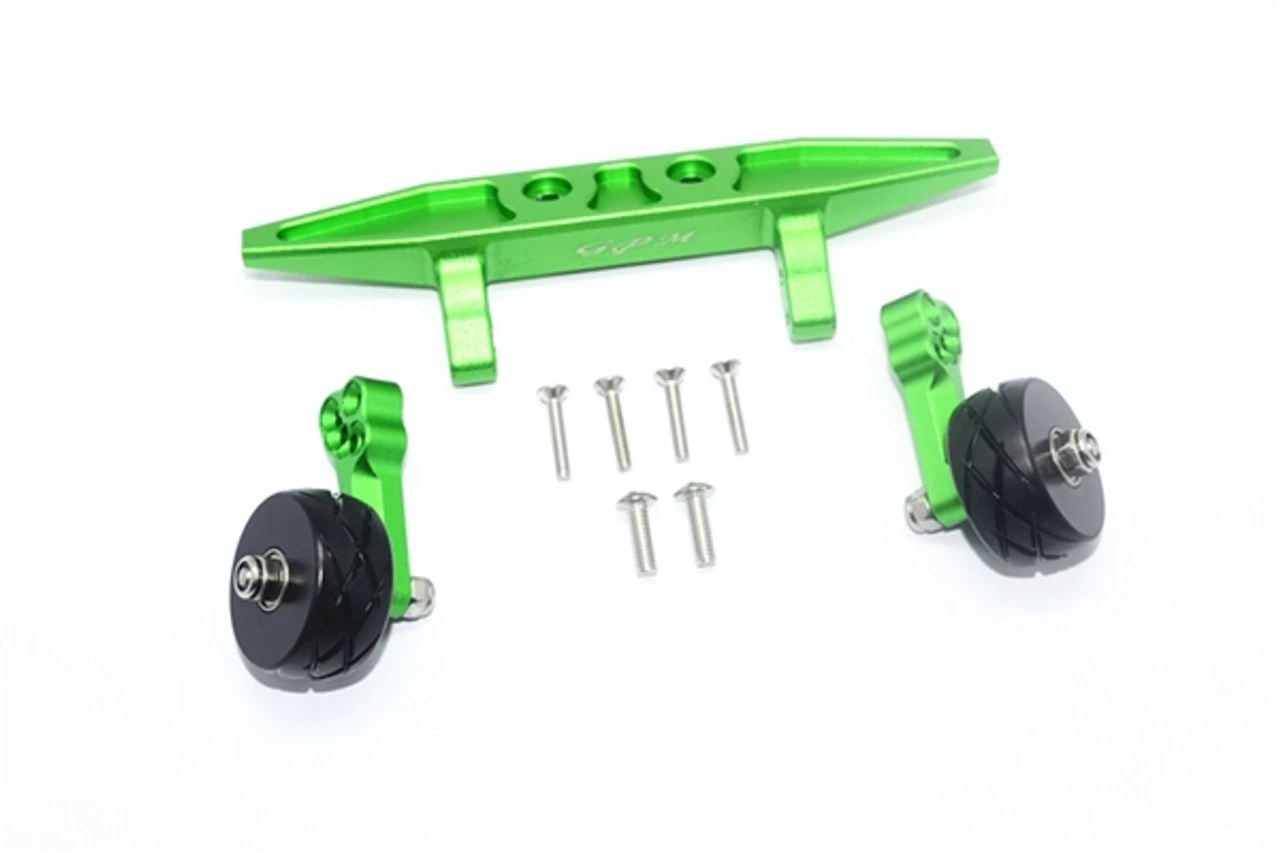 GPM Racing GPM Green Aluminum Adjustable Wheelie Bar for Rustler 4x4 3 GPM Racing GPM Green Aluminum Adjustable Wheelie Bar for Rustler 4x4