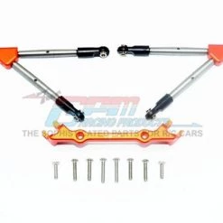 GPM Racing GPM Aluminum Front Tie Rods With Stabilizer For C Hub (Orange)