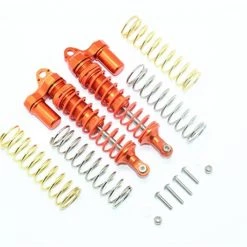 GPM Racing GPM Aluminum Rear Adjustable Piggyback Shocks for 4x4 Slash Rustler Stampede (Orange)