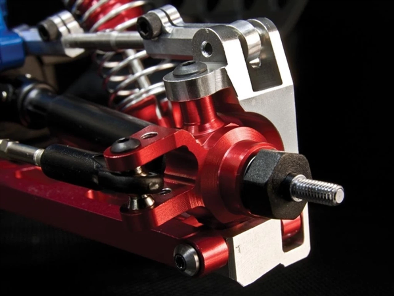 GPM Racing GPM Blue Aluminum Front Steering Blocks for 4x4 Slash Rustler Stampede Rally 4 GPM Racing GPM Blue Aluminum Front Steering Blocks for 4x4 Slash Rustler Stampede Rally - Image 2