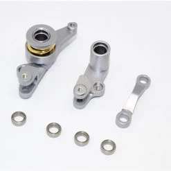GPM Racing GPM Gunmetal Aluminum Steering Bellcrank & Servo Saver for 4x4 Slash Rustler Stampede Rally