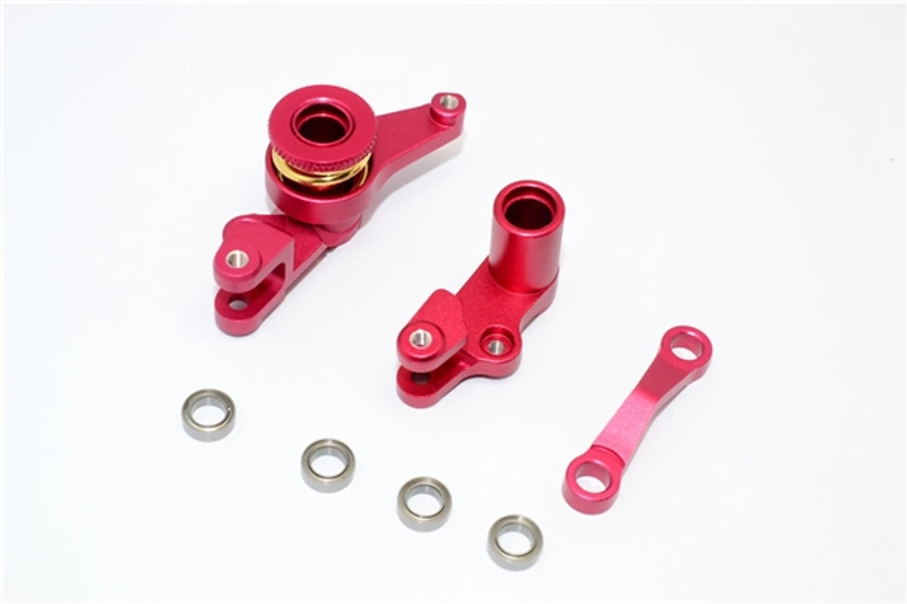 GPM Racing GPM Red Aluminum Steering Bellcrank & Servo Saver for 4x4 Slash Rustler Stampede Rally 3 GPM Racing GPM Red Aluminum Steering Bellcrank & Servo Saver for 4x4 Slash Rustler Stampede Rally