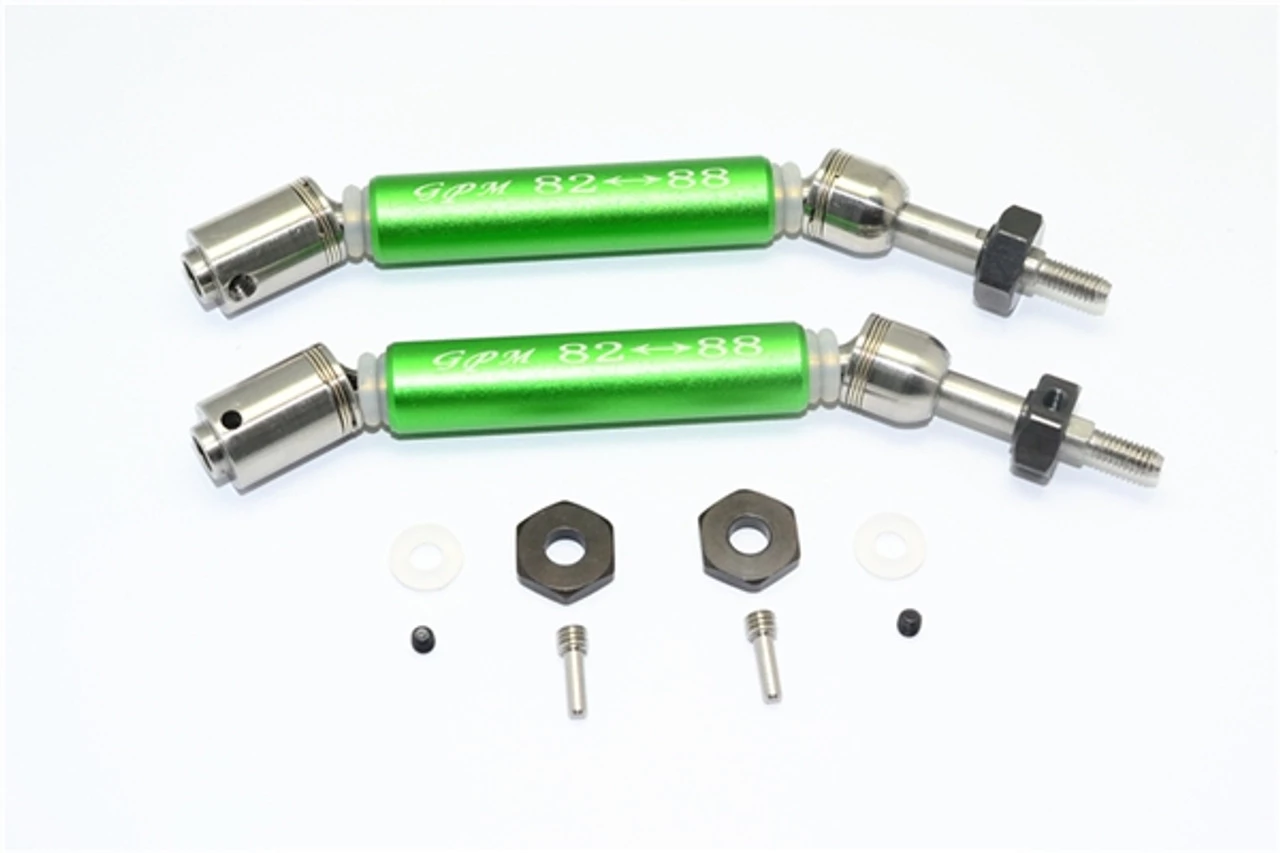 GPM Racing GPM Green Stainless Steel & Aluminum Rear CVD Driveshaft Set w/Hex for 4x4 Slash Rustler Stampede Rally & 2WD Slash 3 GPM Racing GPM Green Stainless Steel & Aluminum Rear CVD Driveshaft Set w/Hex for 4x4 Slash Rustler Stampede Rally & 2WD Slash