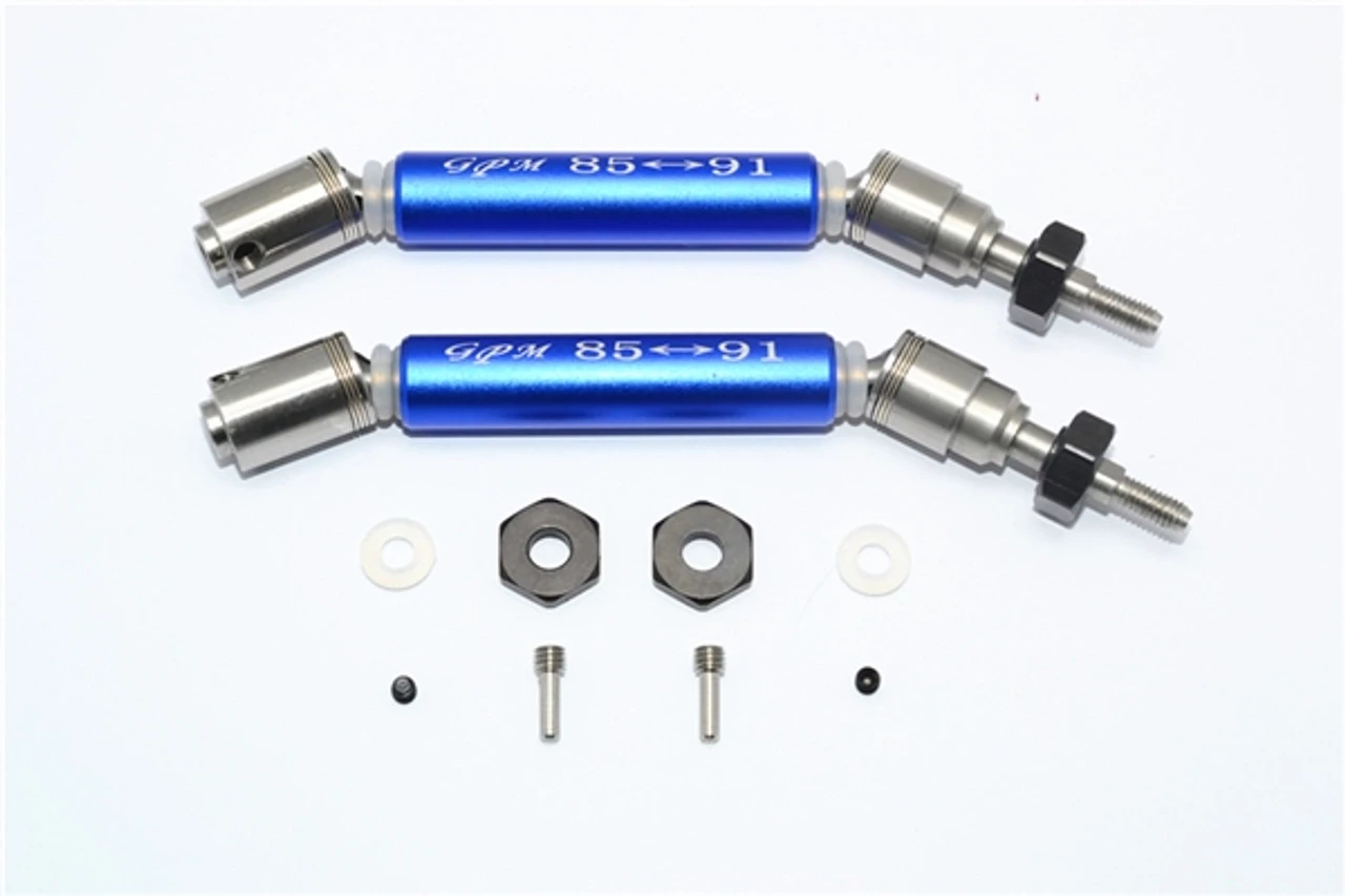 GPM Racing GPM Blue Stainless Steel & Aluminum Front CVD Driveshaft Set w/Hex for 4x4 Slash Rustler Stampede Rally 3 GPM Racing GPM Blue Stainless Steel & Aluminum Front CVD Driveshaft Set w/Hex for 4x4 Slash Rustler Stampede Rally