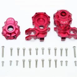 GPM Racing GPM Aluminum Front Inner & Outer Portal Drive Housings for TRX-4 (Red)