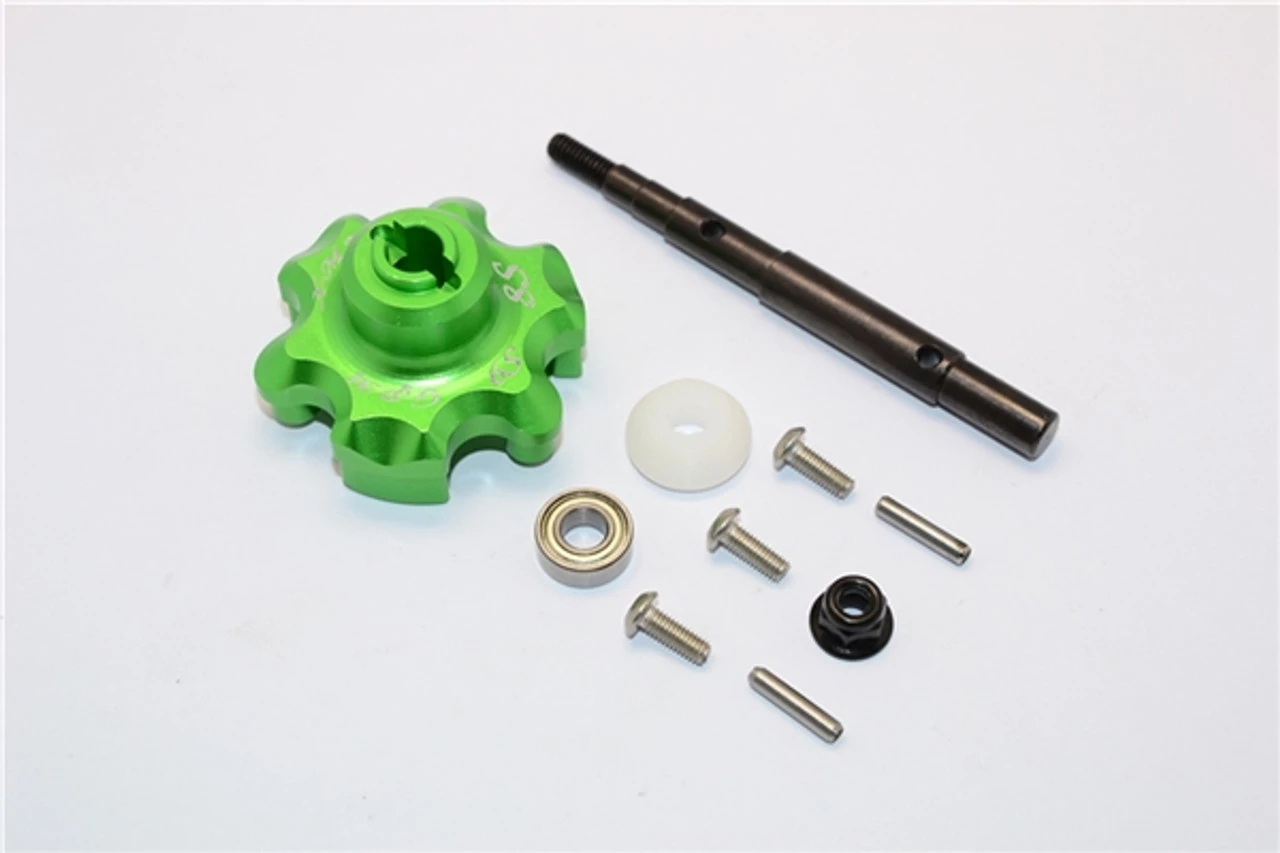 GPM Racing GPM Green Aluminum Transmission Cush Drive Eliminator & Input Shaft for X-Maxx 6S & 8S 3 GPM Racing GPM Green Aluminum Transmission Cush Drive Eliminator & Input Shaft for X-Maxx 6S & 8S