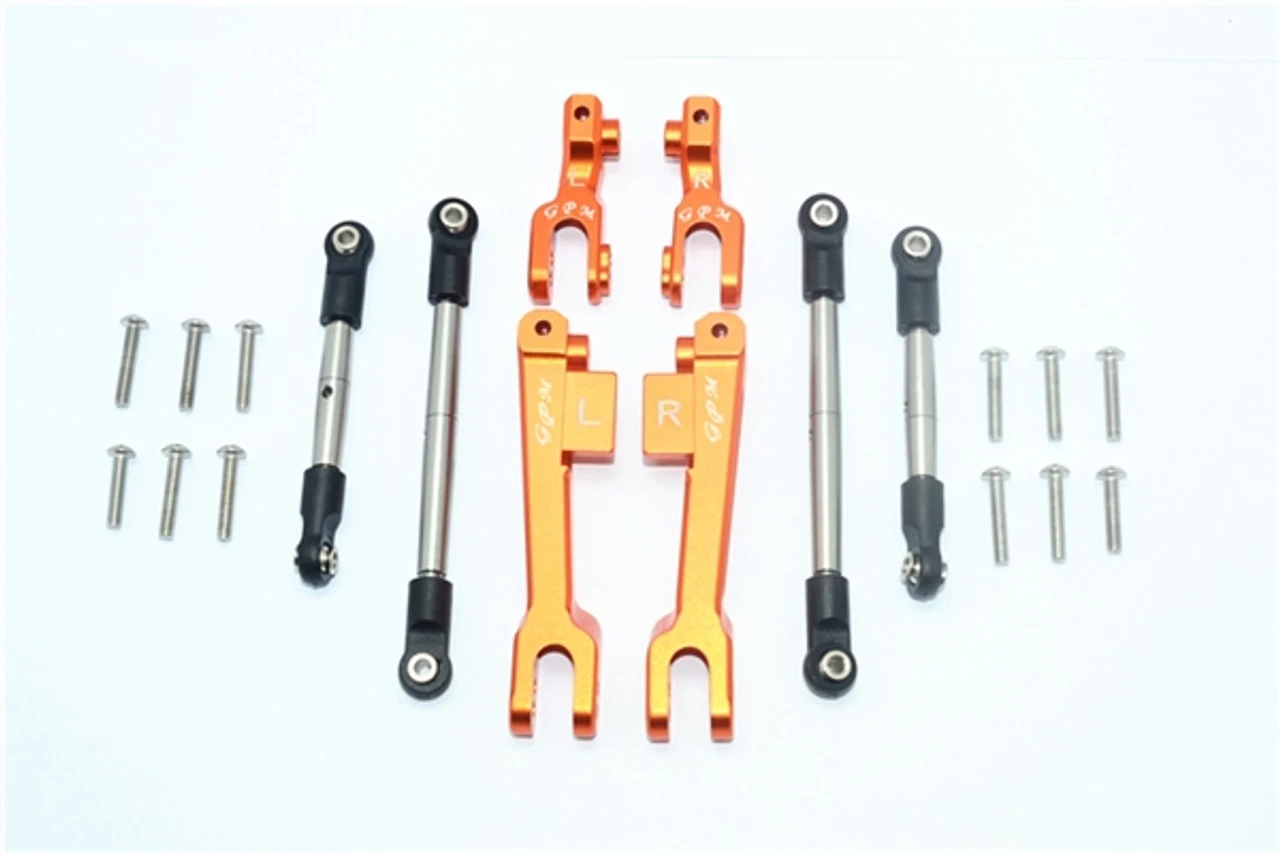 GPM Racing GPM Orange Aluminum Front & Rear Sway Bars w/Stainless Steel Links for UDR 3 GPM Racing GPM Orange Aluminum Front & Rear Sway Bars w/Stainless Steel Links for UDR