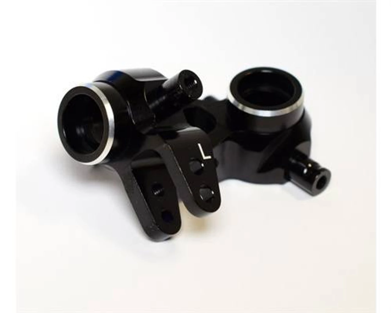 Hot Racing Black Aluminum Steering Blocks for Slash 4x4, Stampede 4x4, Rally 4 Hot Racing Black Aluminum Steering Blocks for Slash 4x4, Stampede 4x4, Rally - Image 2