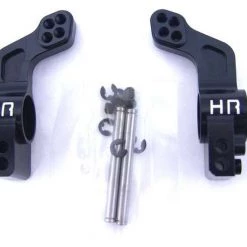 Hot Racing Black Aluminum 0-Deg Rear Hub Carriers for Slash 4x4, Stampede 4x4, Rally