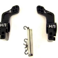 Hot Racing Black Aluminum 1.5-Deg Rear Hub Carriers for Slash 4x4, Stampede 4x4, Rally