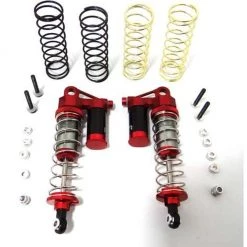 Hot Racing Red Aluminum 90mm Piggyback Front Shocks for Slash 2WD, Stampede 2WD, Rustler
