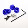 Hot Racing Blue Aluminum 12mm Clamping Wheel Hexes for Slash 2WD, Stampede 2WD, Rustler