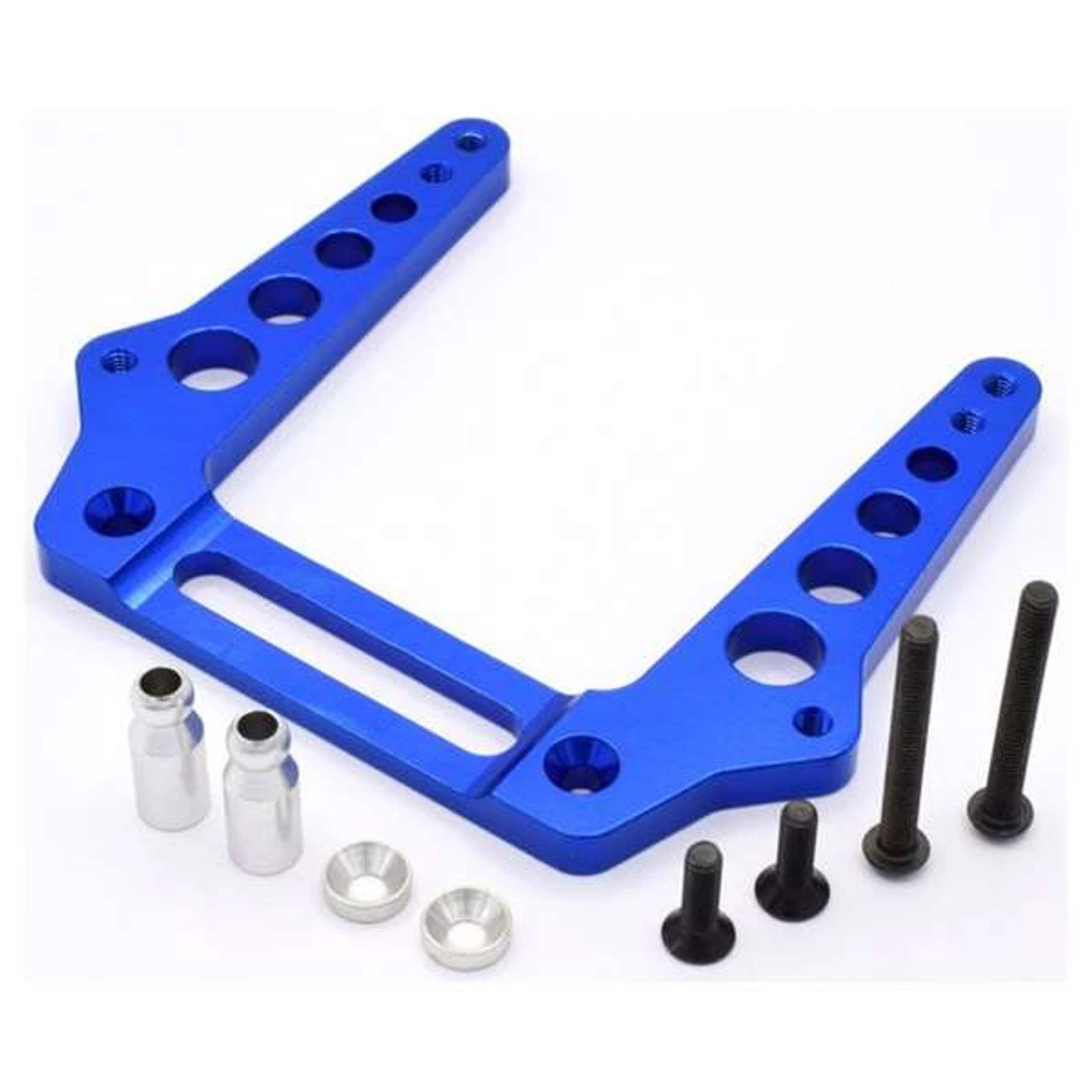 Hot Racing Blue Aluminum Front Shock Tower for Slash 2WD, Stampede, Rustler, Bandit, Nitro Stampede 3 Hot Racing Blue Aluminum Front Shock Tower for Slash 2WD, Stampede, Rustler, Bandit, Nitro Stampede