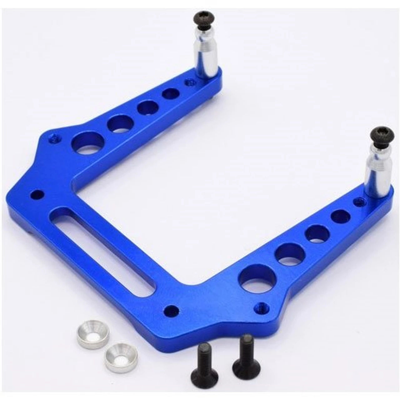 Hot Racing Blue Aluminum Front Shock Tower for Slash 2WD, Stampede, Rustler, Bandit, Nitro Stampede 4 Hot Racing Blue Aluminum Front Shock Tower for Slash 2WD, Stampede, Rustler, Bandit, Nitro Stampede - Image 2