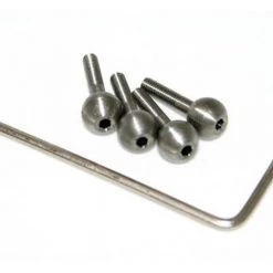 Hot Racing Titanium Pillow Ball Set (4) for 1/16 E-Revo, Slash, Rally, Summit, Mustang