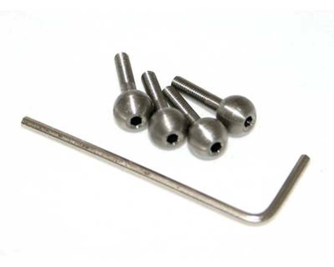 Hot Racing Titanium Pillow Ball Set (4) for 1/16 E-Revo, Slash, Rally, Summit, Mustang 3 Hot Racing Titanium Pillow Ball Set (4) for 1/16 E-Revo, Slash, Rally, Summit, Mustang