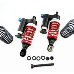 Hot Racing Black Aluminum Piggyback Adj. Rebound Shocks for 1/16 E-Revo, Slash, Rally, Summit