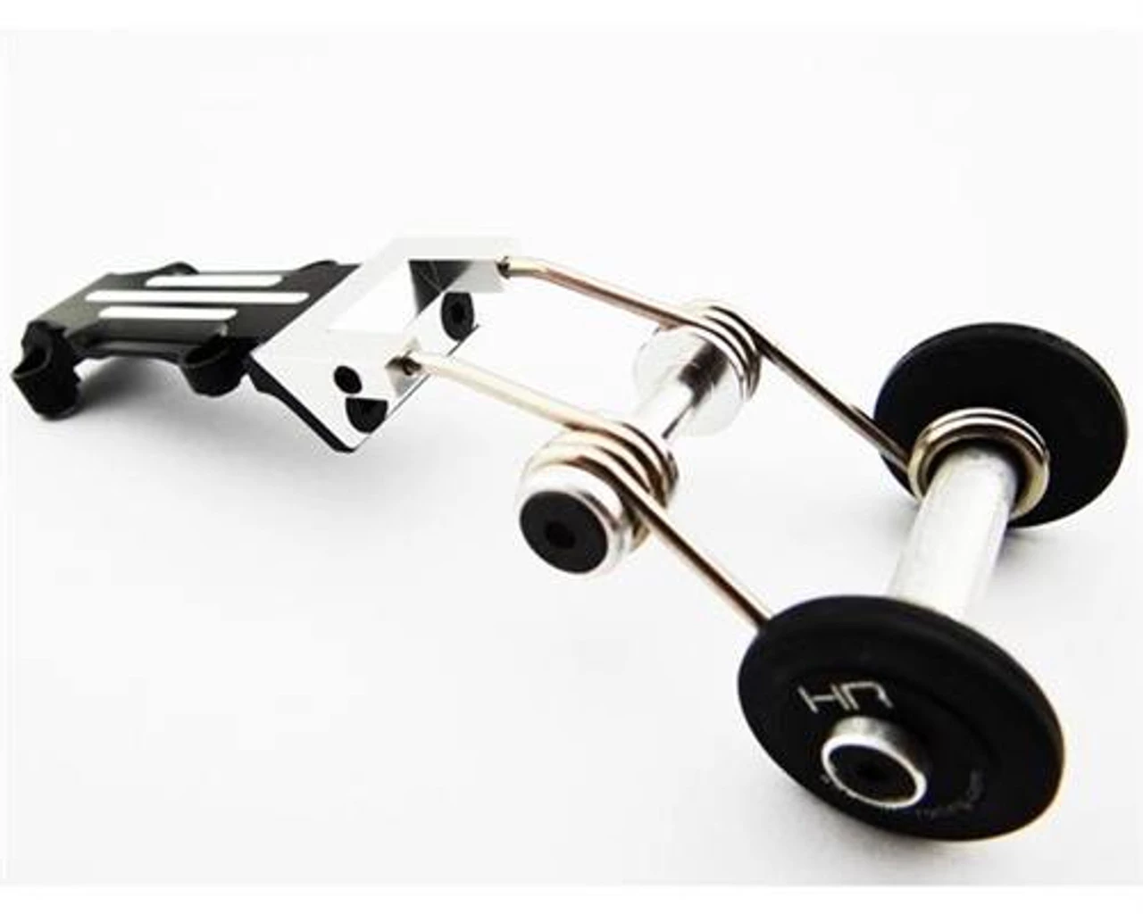 Hot Racing Spring Loaded Skid Plate 2-Tire Wheelie Bar for 1/16 E-Revo, Slash, Summit, Rally 4 Hot Racing Spring Loaded Skid Plate 2-Tire Wheelie Bar for 1/16 E-Revo, Slash, Summit, Rally - Image 2