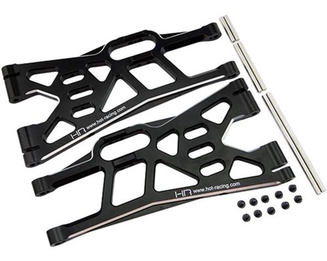 Hot Racing X-Maxx Swaybar-Ready Black Aluminum Lower Suspension Arms 4 Hot Racing X-Maxx Swaybar-Ready Black Aluminum Lower Suspension Arms - Image 2