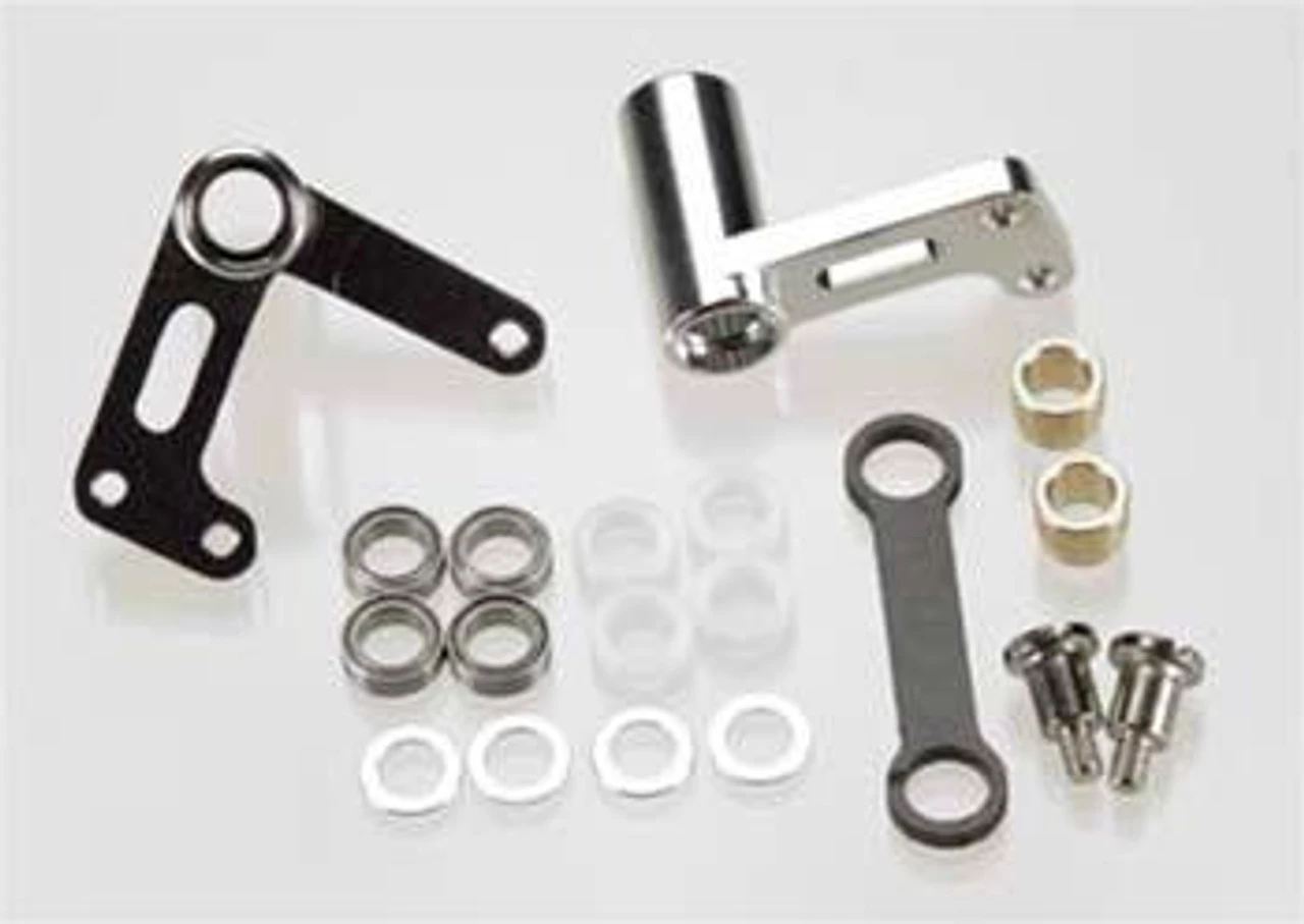 Integy Aluminum Steering Bellcrank Set for Traxxas Rustler, Slash, Bandit (Silver) 3 Integy Aluminum Steering Bellcrank Set for Traxxas Rustler, Slash, Bandit (Silver)
