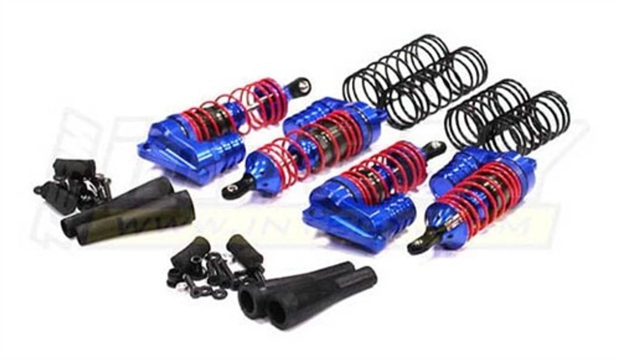 Integy Billet Machined XLS Piggyback Shock Set (Blue) for 1/10 Slash 4X4 3 Integy Billet Machined XLS Piggyback Shock Set (Blue) for 1/10 Slash 4X4