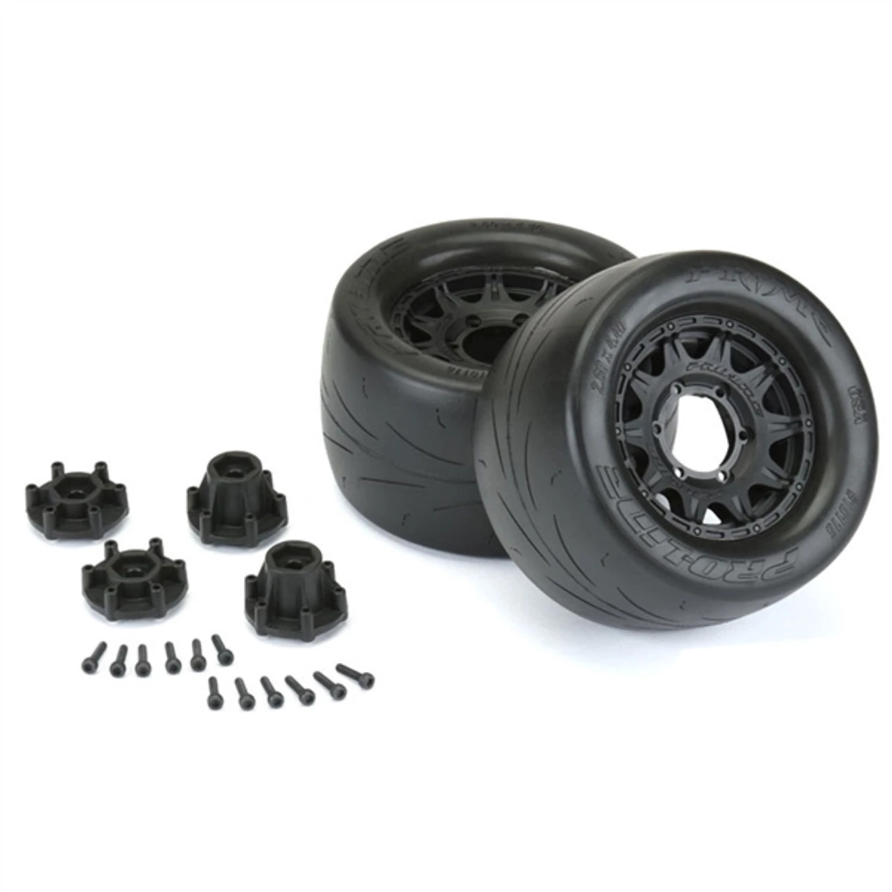 Pro-Line Prime 2.8 Tires on Raid Black 6x30 Front/Rear Wheels (2) 3 Pro-Line Prime 2.8 Tires on Raid Black 6x30 Front/Rear Wheels (2)