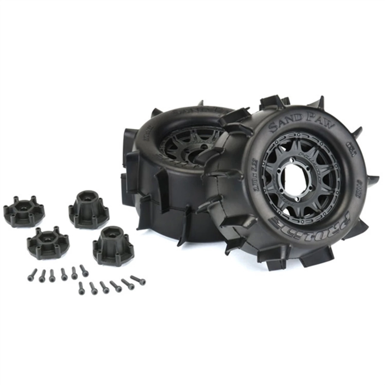 Pro-Line Sand Paw 2.8 Tires on Raid Black 6x30 Fr/Rr Wheels (2) 3 Pro-Line Sand Paw 2.8 Tires on Raid Black 6x30 Fr/Rr Wheels (2)