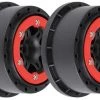 Pro-Line Split Six 2.2"/3.0" Red/Black Bead-Loc Wheels: Front & Rear Slash 4x4 - Rear Slash 2WD -Cars & Trucks Sales PRO271504 2 84417.1562583019