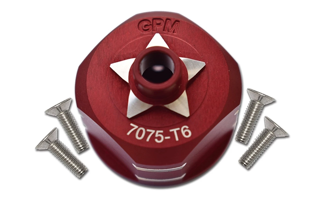 GPM Racing GPM Aluminum 7075-T6 Front/Rear Differential Case (Red): Sledge 3 GPM Racing GPM Aluminum 7075-T6 Front/Rear Differential Case (Red): Sledge