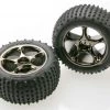 Traxxas Bandit Rear Alias Tires Mounted on Tracer Black Chrome Wheels -Cars & Trucks Sales TRA2470A 2 84077.1562600645