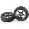 Traxxas Front Anaconda Tire & Black Chrome Tracer Wheel Set (2): Bandit -Cars & Trucks Sales TRA2479A 2 23517.1562582137