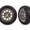 Traxxas Anaconda Front 2.2" Assembled Tires with Foam Inserts - Black Chrome -Cars & Trucks Sales TRA2479T 02367.1656707194