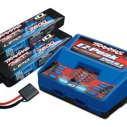 Traxxas 2991 Dual EZ-Peak Charger & 2x 2S 7600mAh LiPo Battery Completer