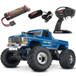 Traxxas BIGFOOT Classic w/LED Lights RTR RC Truck w/Battery & Quick Charger Blue