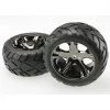 Traxxas Rear Black Chrome All-Star Wheels w/Anaconda Tires: Stampede, Rustler -Cars & Trucks Sales TRA3773A 2 52601.1562582195