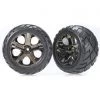 Traxxas Front Black Chrome All-Star Wheels w/Anaconda Tires: Stampede, Rustler 2 Traxxas Front Black Chrome All-Star Wheels w/Anaconda Tires: Stampede, Rustler -Cars & Trucks Sales TRA3776A 2 05684.1562582196